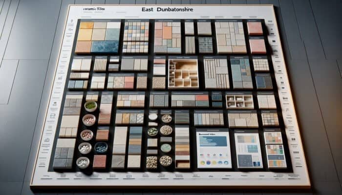 Showcasing budget-friendly and eco-friendly ceramic tiles from various brands in a modern East Dunbartonshire home.