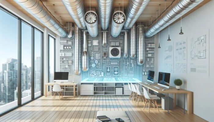 A modern, clean duct system in a West Vancouver home, showcasing clear airflow through well-maintained vents.