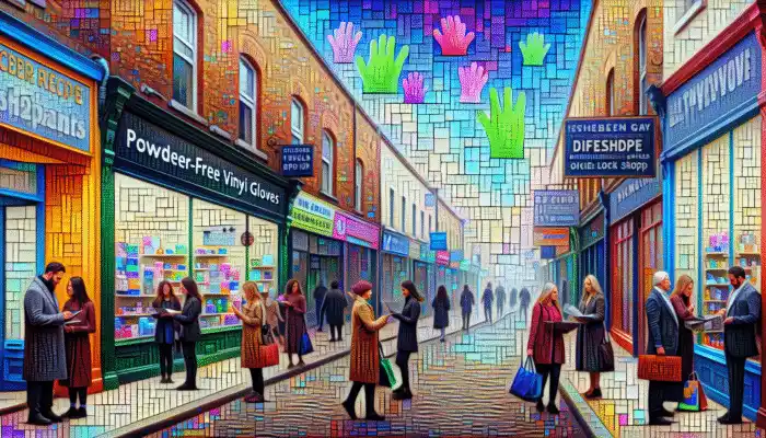 Shoppers in Fleetwood compare prices on vinyl gloves at Boots and Superdrug, also browsing online deals.