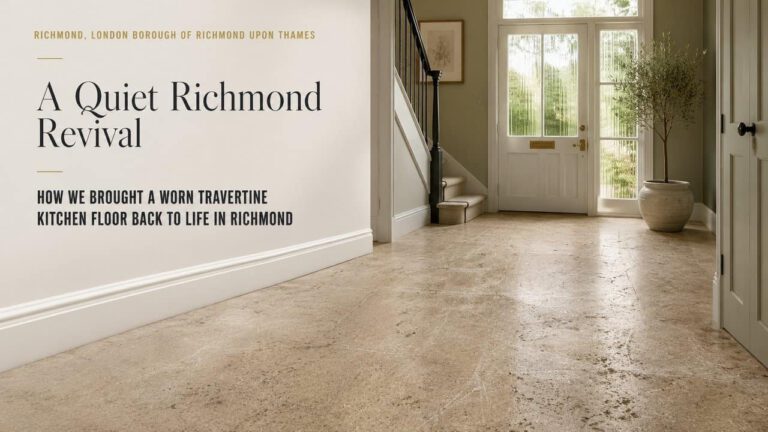 Travertine Revitalisation for Kitchen Floors in Richmond